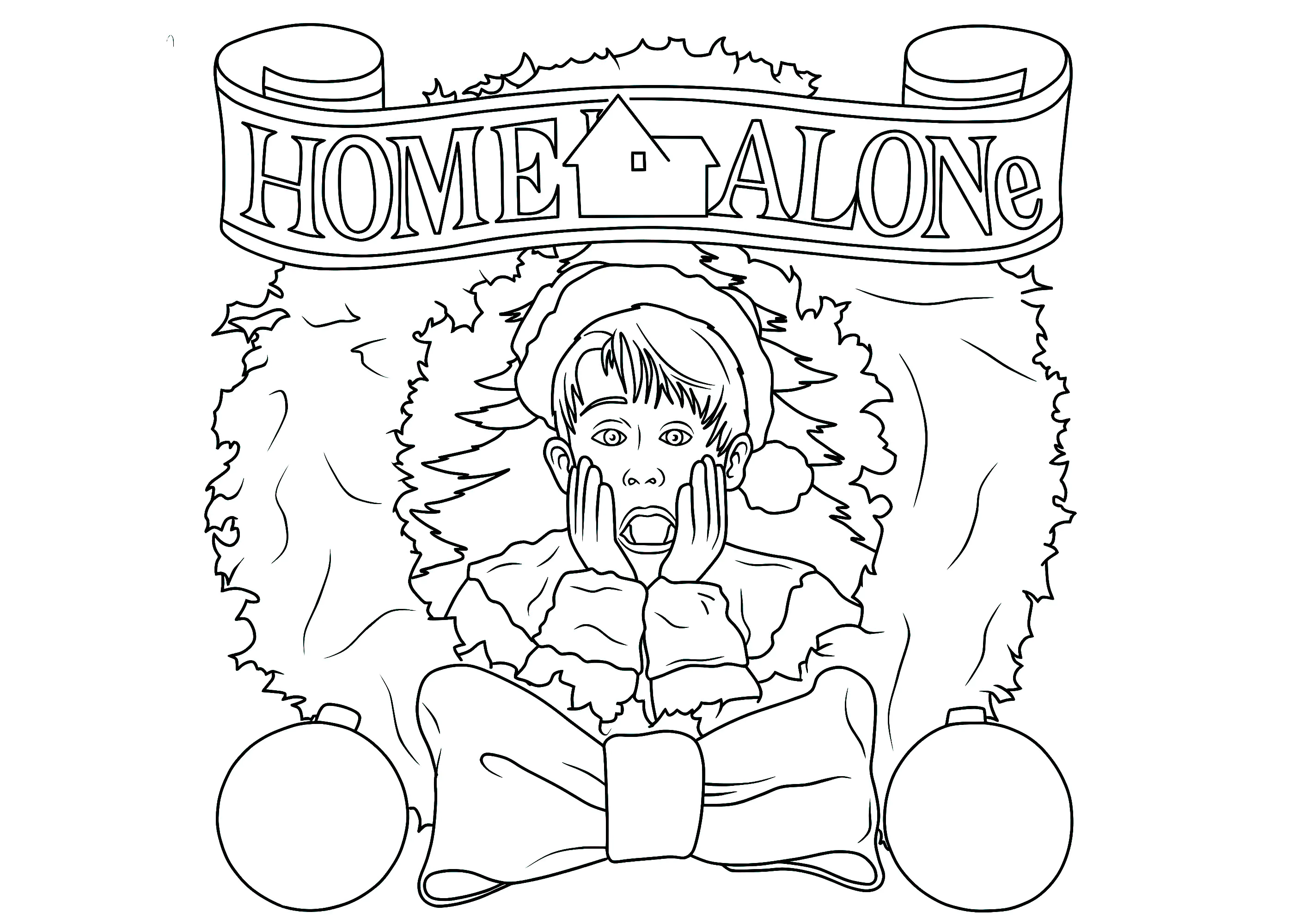 Home Alone : Christmas coloring page
